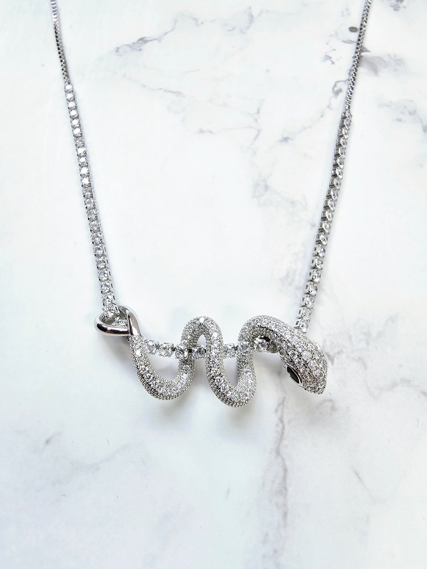Collar Serpiente - Zirconias
