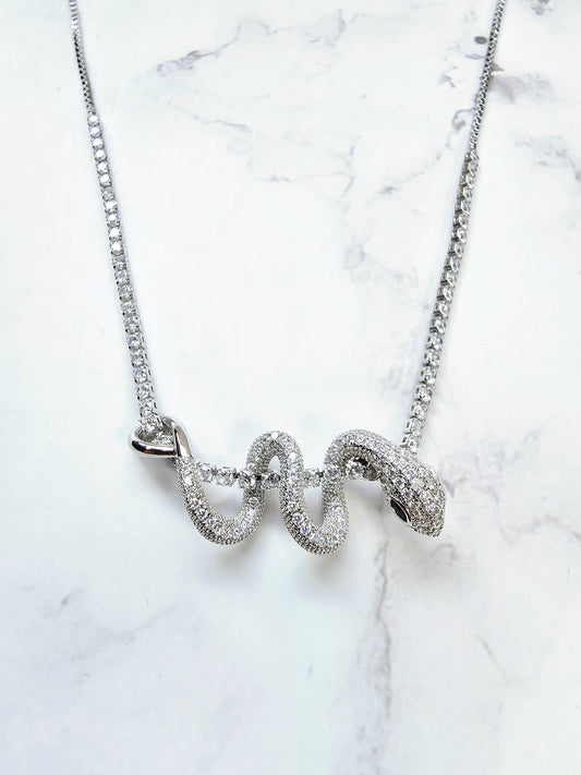 Collar Serpiente - Zirconias