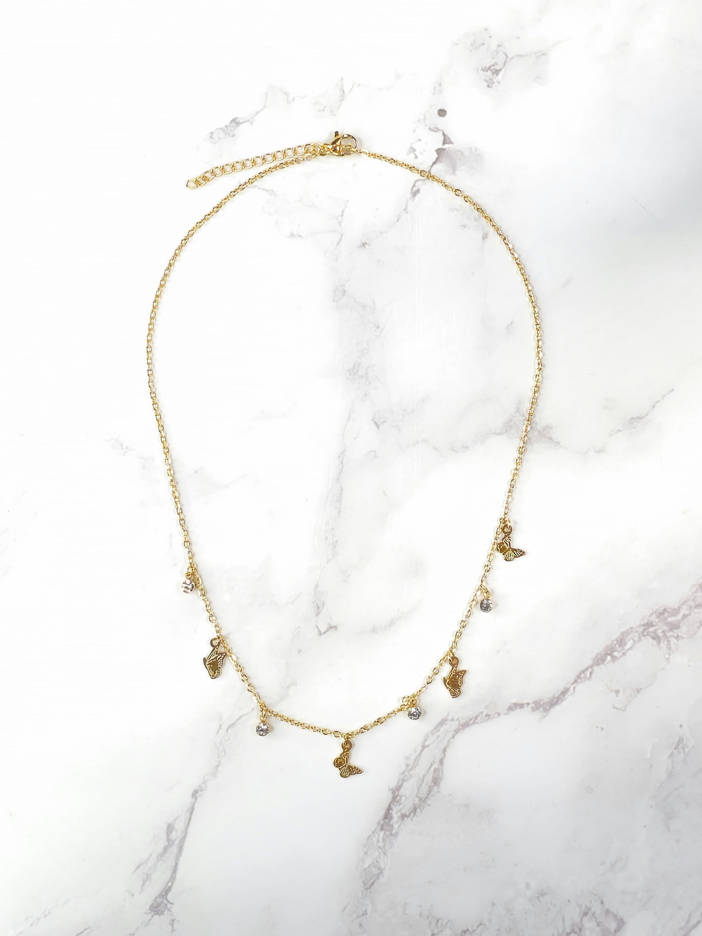 Collar Mariposas - Zirconias