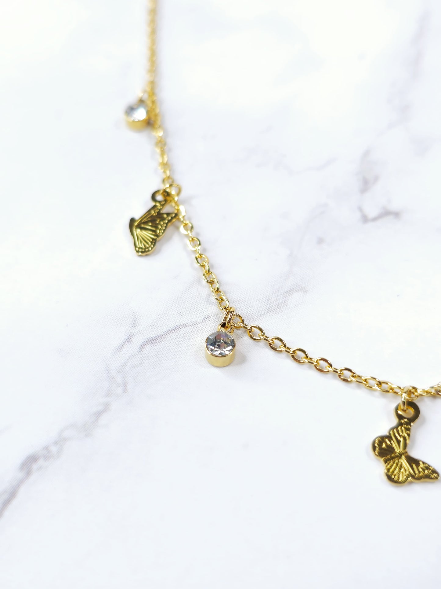 Collar Mariposas - Zirconias