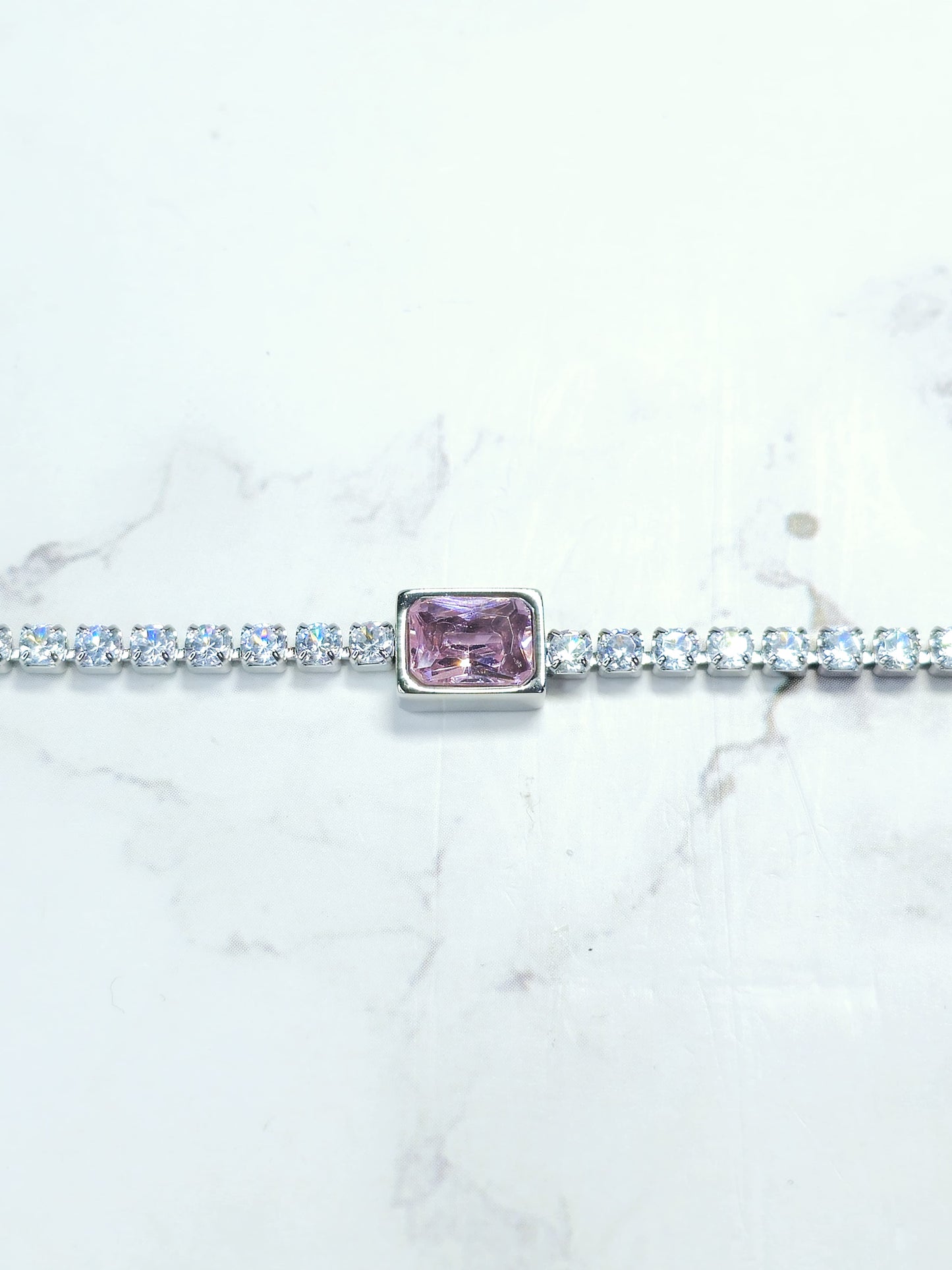 Pulsera Zirconia - Rosa