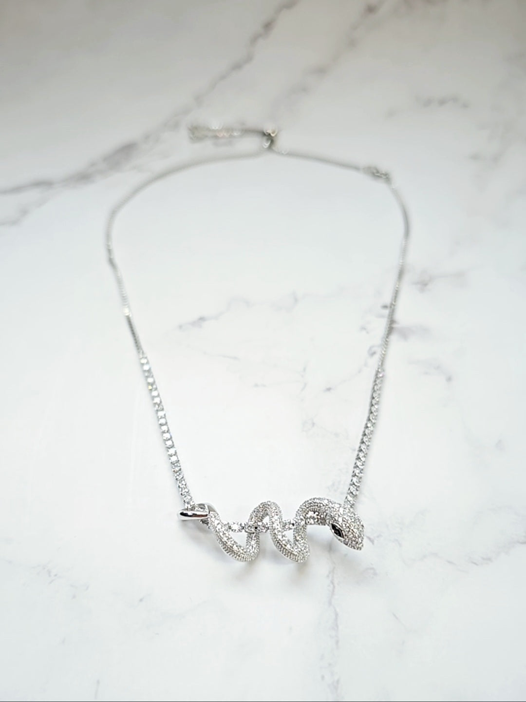 Collar Serpiente - Zirconias